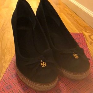 Tory Burch canvas wedges